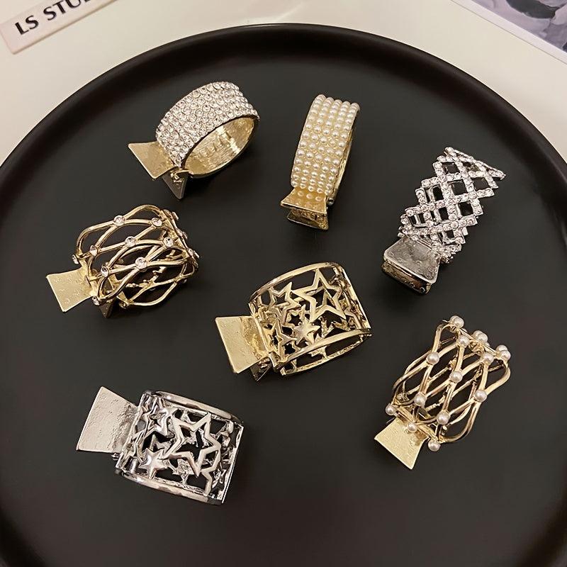 Rhinestone Hair Clip Ponytail Buckle for Women