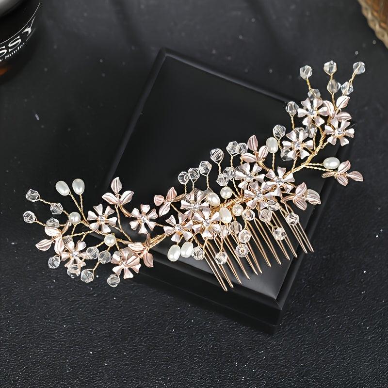 Crystal Flower Bridal Hair Comb Wedding Hair Accessories