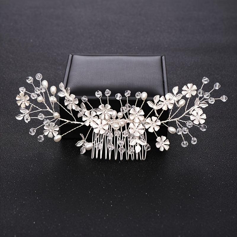 Crystal Flower Bridal Hair Comb Wedding Hair Accessories