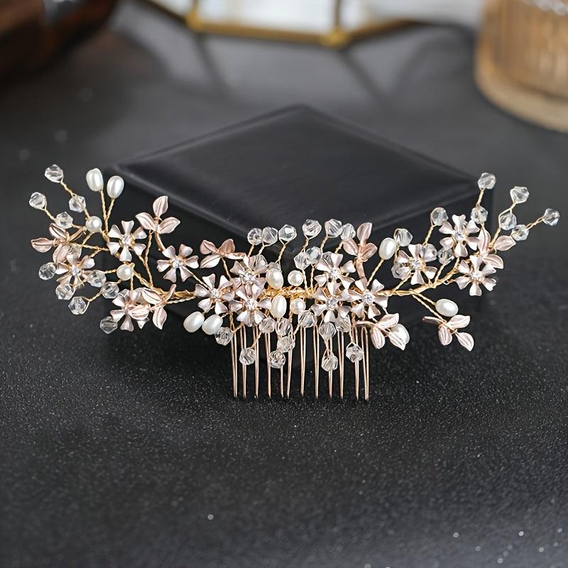 Crystal Flower Bridal Hair Comb Wedding Hair Accessories