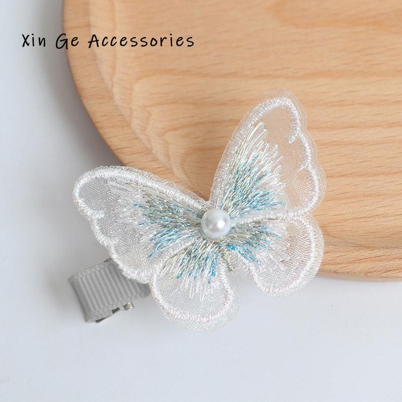 Alloy Butterfly Hair Clip Embroidery Hair Accessories