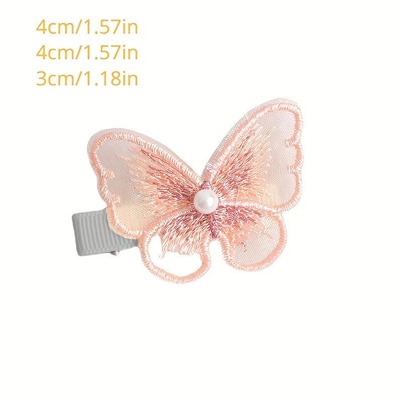 Alloy Butterfly Hair Clip Embroidery Hair Accessories