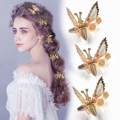 Alloy Butterfly Hair Clip Embroidery Hair Accessories