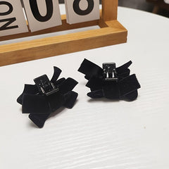 Velvet Bow Hairpin Hair Accessories Women's Solid Hairpin