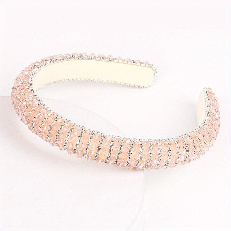 Baroque Rhinestone Beaded Headband Glitter Head Hoop Hair Accessories