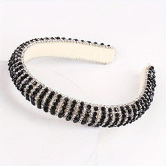 Baroque Rhinestone Beaded Headband Glitter Head Hoop Hair Accessories