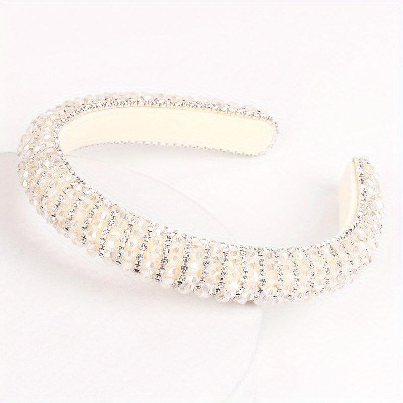 Baroque Rhinestone Beaded Headband Glitter Head Hoop Hair Accessories