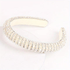 Baroque Rhinestone Beaded Headband Glitter Head Hoop Hair Accessories