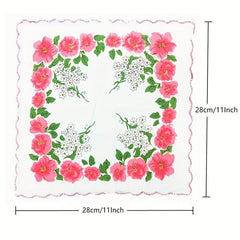 27 94 Cm Lightweight Print Handkerchief Mix Flower Packing For Women