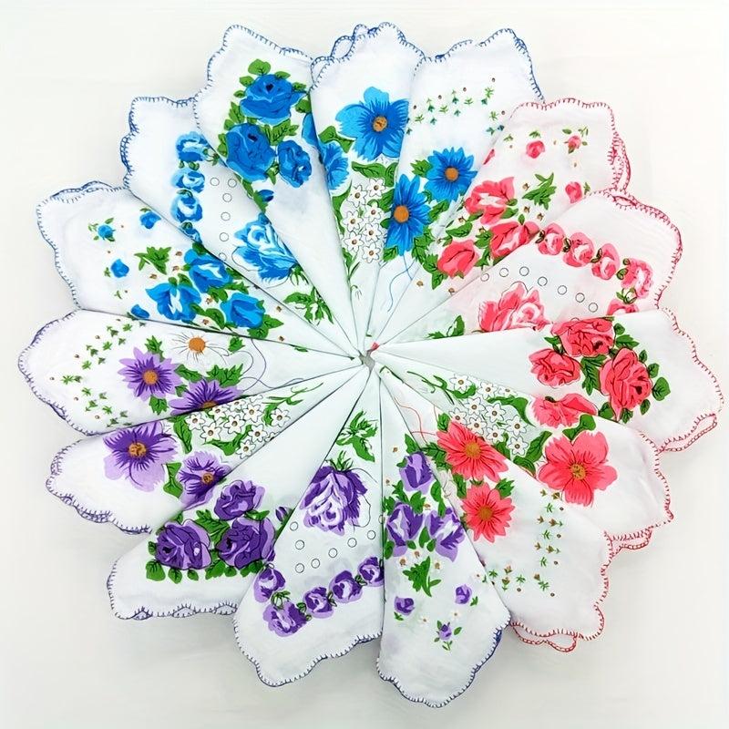 27 94 Cm Lightweight Print Handkerchief Mix Flower Packing For Women