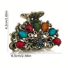 Vintage Crystal Hair Clip Alloy Hair Claw Head Jewelry Hair Accessories