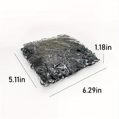 1000pcs Solid Hair Tie Non Slip Scrunchie Ponytail Holder Minimalist Hair Band