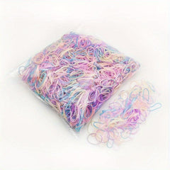 1000pcs Solid Hair Tie Non Slip Scrunchie Ponytail Holder Minimalist Hair Band