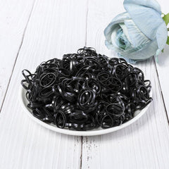 1000pcs Disposable Mixed Elastic Rubber Band Headband Girls Hair Accessories