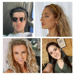 Wavy Headband Solid Hair Band Teeth Hair Band for Women Girls