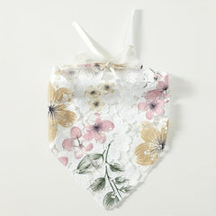 Crocheted Flower Triangle Headband - Pastoral Style Hair Accessory