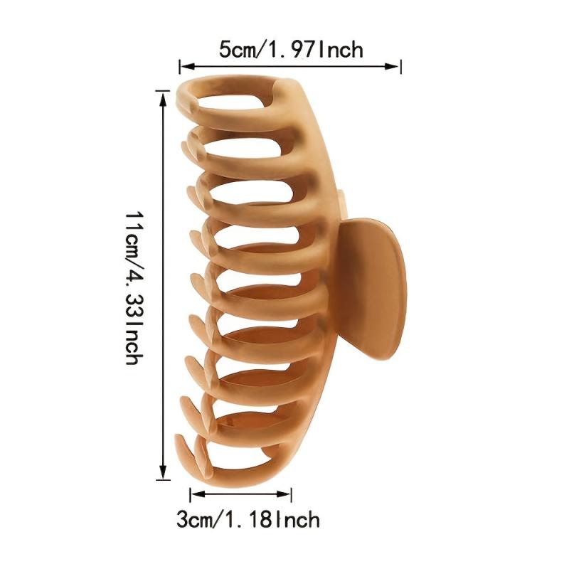 Matte Big Hair Claw Clips for Thick Hair - Set of 4