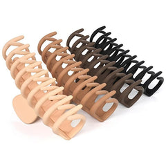 Matte Big Hair Claw Clips for Thick Hair - Set of 4