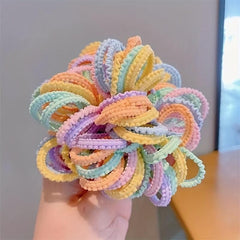 50pcs Small Candy Hair Tie Braid Ponytail Hair Accessories for Girls Kids Women