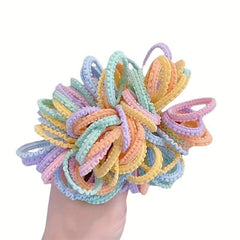 50pcs Small Candy Hair Tie Braid Ponytail Hair Accessories for Girls Kids Women