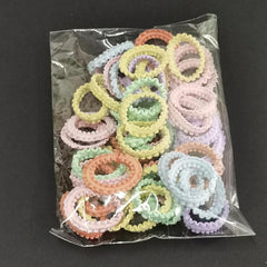 50pcs Small Candy Hair Tie Braid Ponytail Hair Accessories for Girls Kids Women