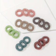 Spiral Hair Tie For Women Girls Candy Coil Hair Ring Waterproof Ponytail Holder