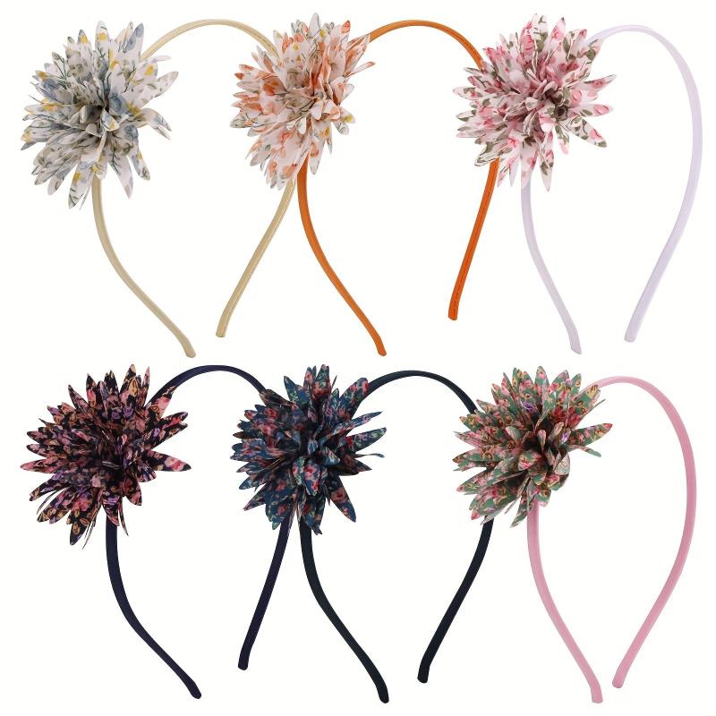 6pcs Vintage Floral Pattern Headbands for Women Girls