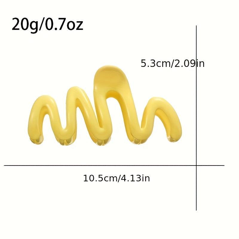 Glossy Candy Hair Claw Set Wavy Hair Clips Women Girls Hair Claws