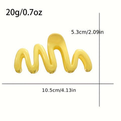 Glossy Candy Hair Claw Set Wavy Hair Clips Women Girls Hair Claws