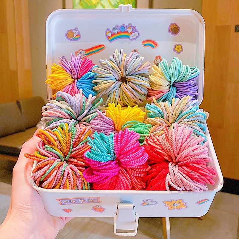 100pcs Rubber Band Ponytail Hair Rope Hair Accessories For Women Girls