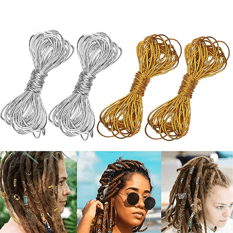 Metallic Cord Stretchy Ribbon Ties for Hair