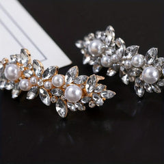 Rhinestone Pearl Hair Clip French Barrette Hair Accessory