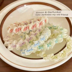 Mesh Lace Flower Hair Tie Elastic Scrunchie Ponytail Hair Rope