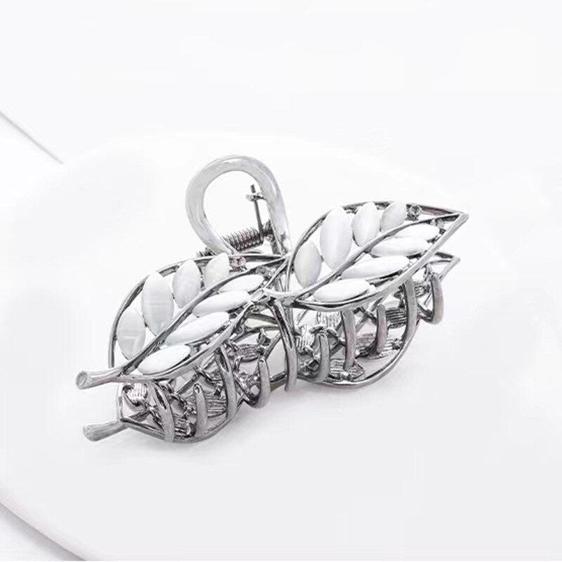 Opal Leaf Hair Claw for Women