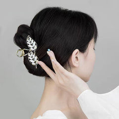 Opal Leaf Hair Claw for Women