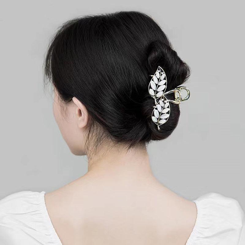 Opal Leaf Hair Claw for Women