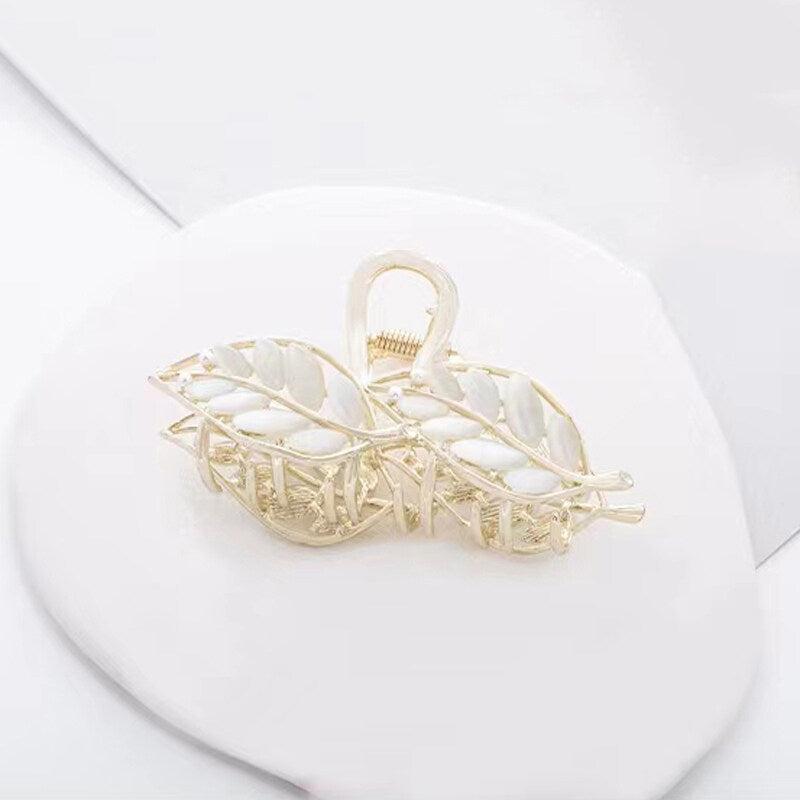 Opal Leaf Hair Claw for Women