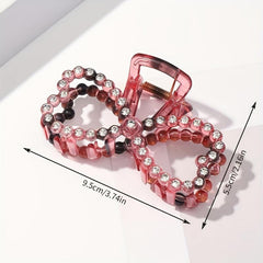 Vintage Rhinestone Hair Claw Transparent Shark Claw Hair Accessory