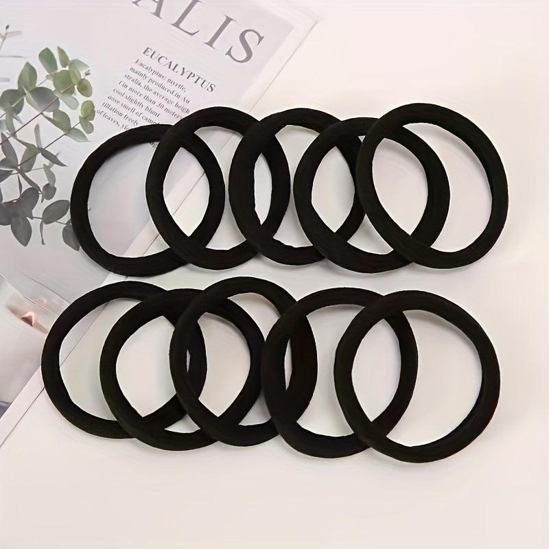 100pcs Non Slip Hair Tie Ponytail Holder Elastic Hair Accessory