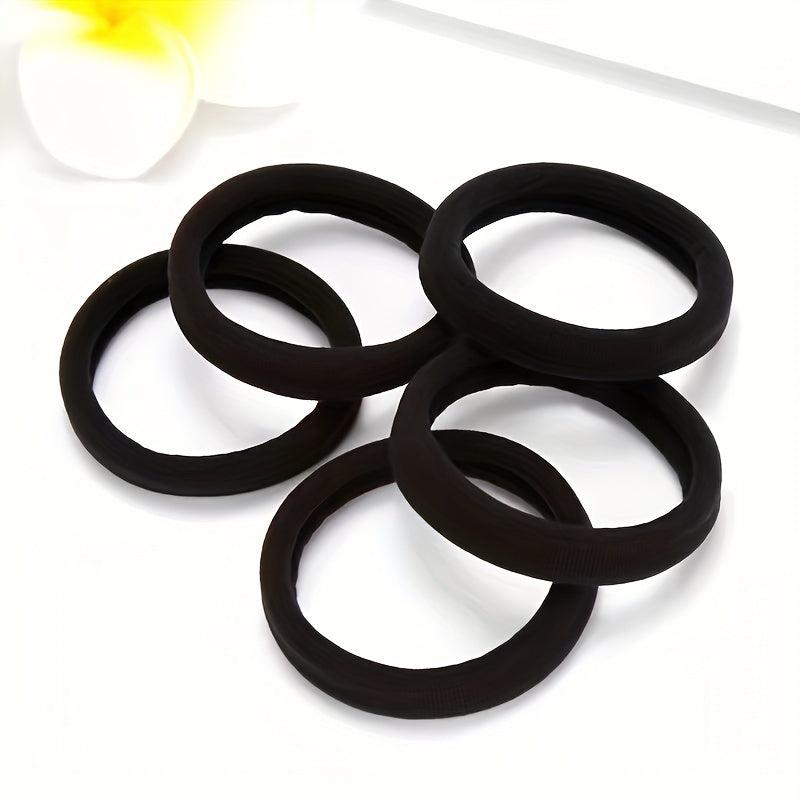 100pcs Non Slip Hair Tie Ponytail Holder Elastic Hair Accessory