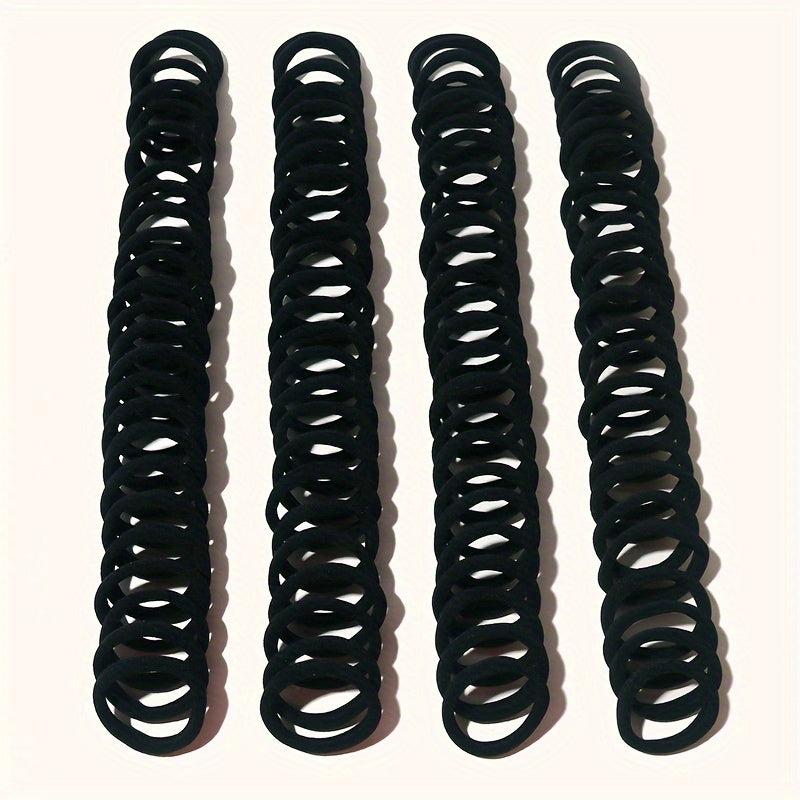 100pcs Non Slip Hair Tie Ponytail Holder Elastic Hair Accessory