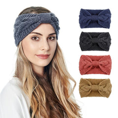 Women Knitted Headbands Twist Knotted Stretchy Hair Bands Hair Accessory