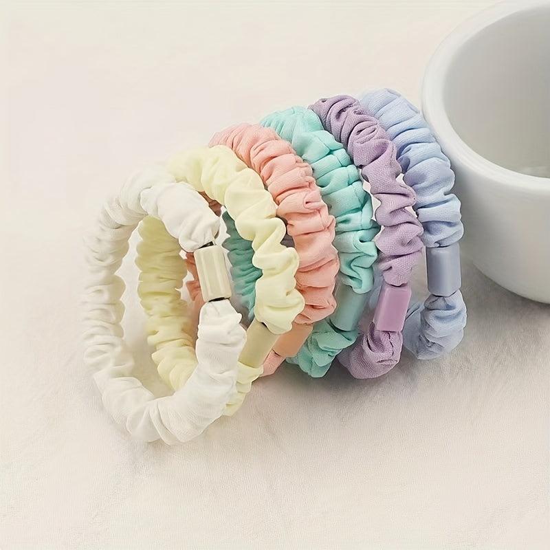Skinny Scrunchies Soft Elastic Set for Women Girls Hair Accessories