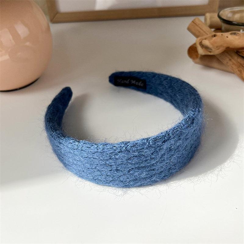 Sponge Solid Fabric Knitted Headband Fall Winter Hair Band