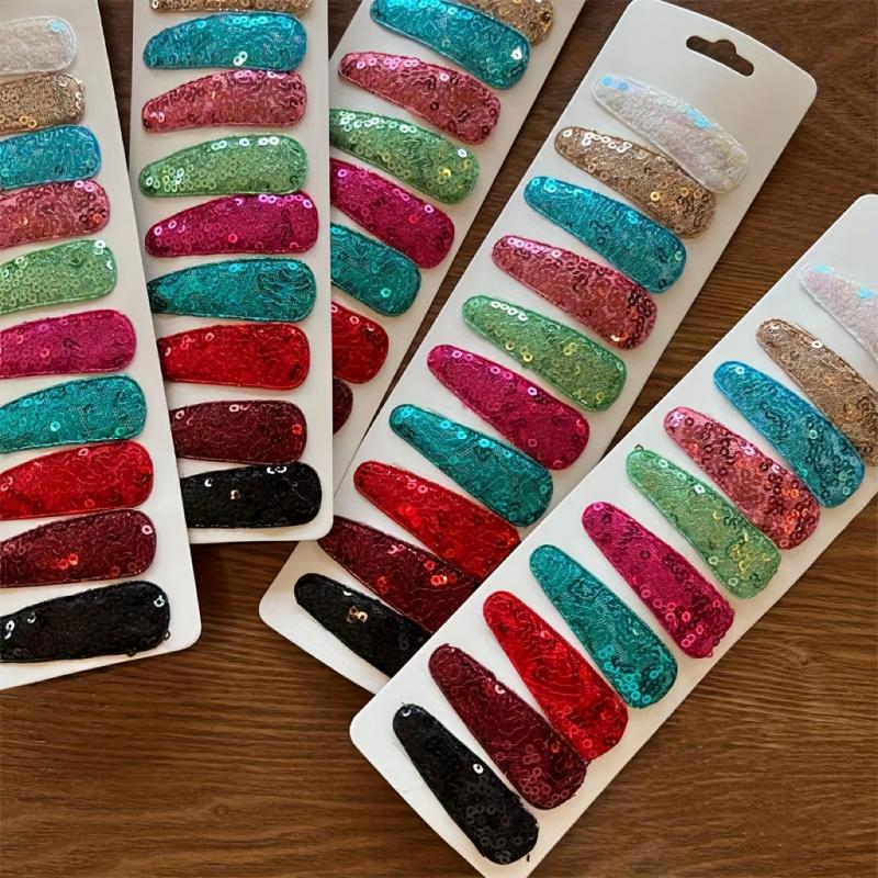 Sequin Snap Glitter Hair Clip for Women Girls Baby Sweet Hair Clip