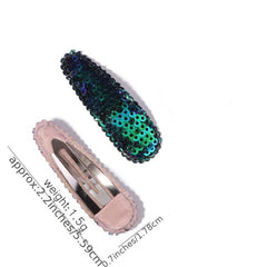 Sequin Snap Glitter Hair Clip for Women Girls Baby Sweet Hair Clip