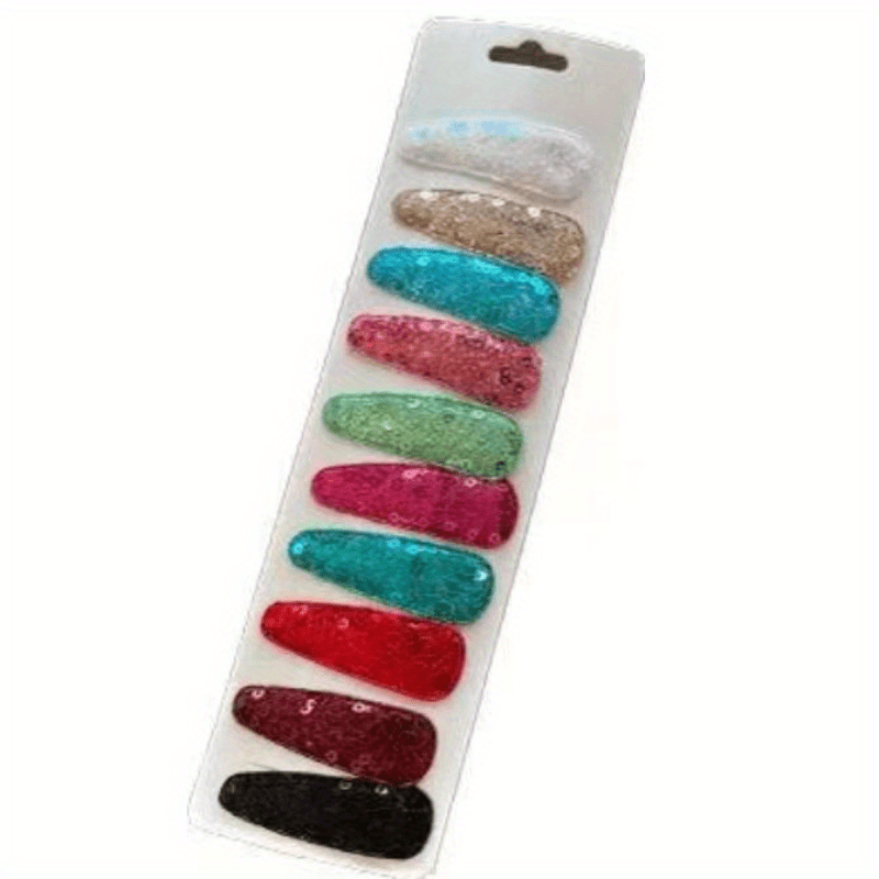 Sequin Snap Glitter Hair Clip for Women Girls Baby Sweet Hair Clip