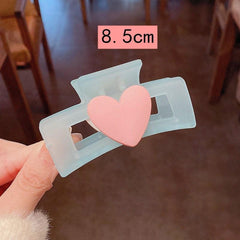 Pink Heart Hair Clip Hairpin Accessories