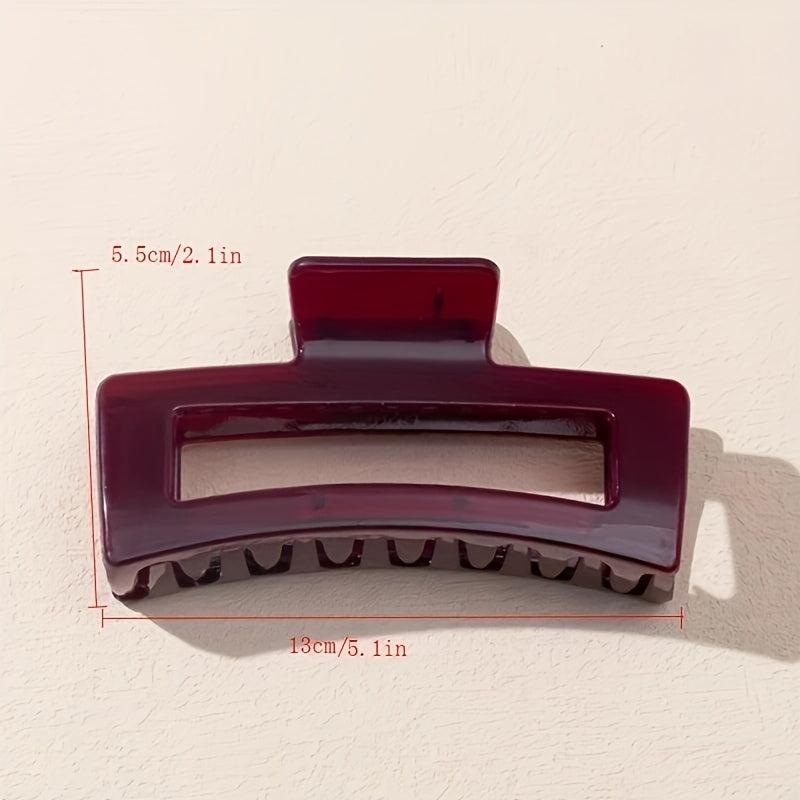 Wine Red Hair Claw Clips Strong Hold Hair Jaw Clip