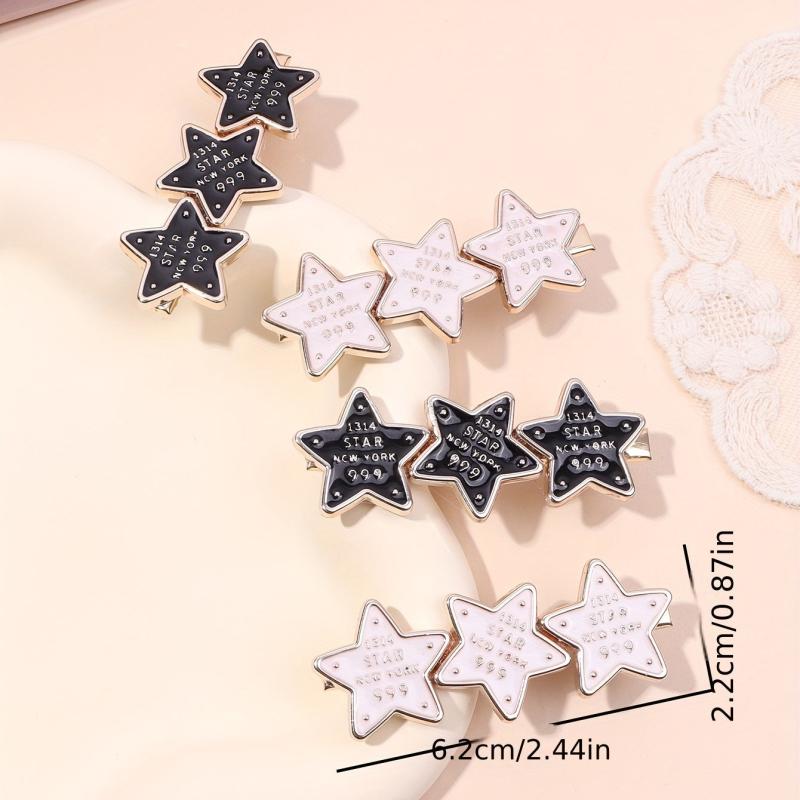 4pcs Sweet Star Hair Clip for Women Girls